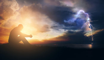 man is praying
